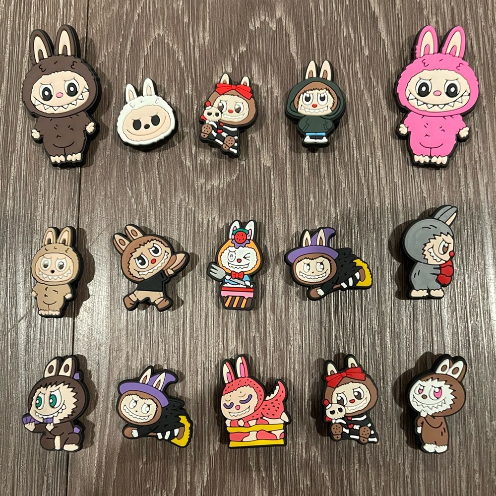 Labubu Jibbitz Charms Cute Crocs Accessories (PACK OF 15)